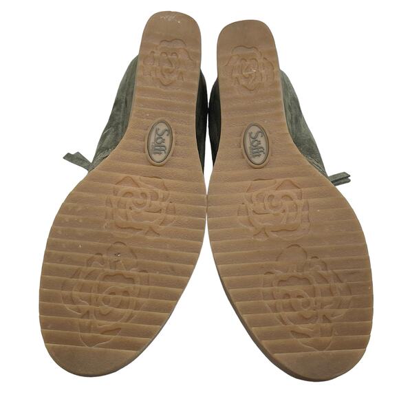 Sofft Women's Slayton Green Suede wedge Ankle Boot Size US 9.5 - Picture 9 of 10